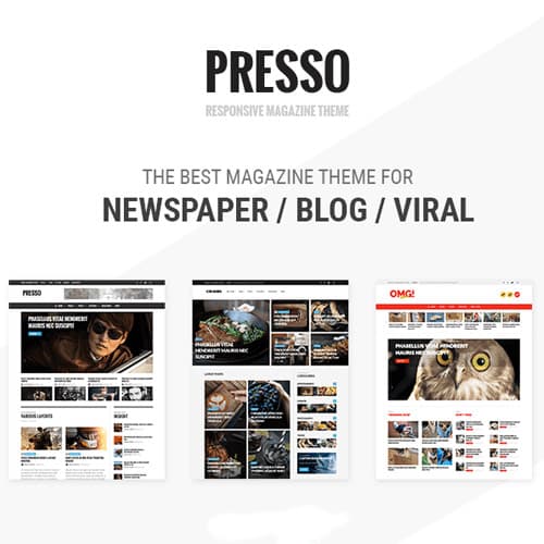PRESSO - Сучасний Журнал / Newspaper / Viral Theme