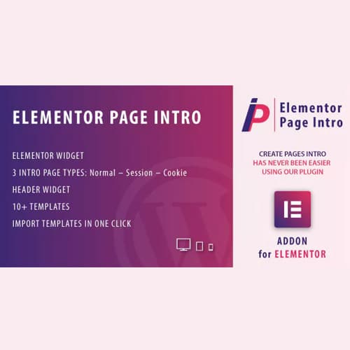Page Intro untuk Elementor WordPress Plugin