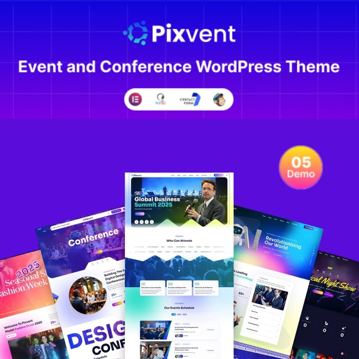 Pixvent – Подія and Conference Тема WordPress