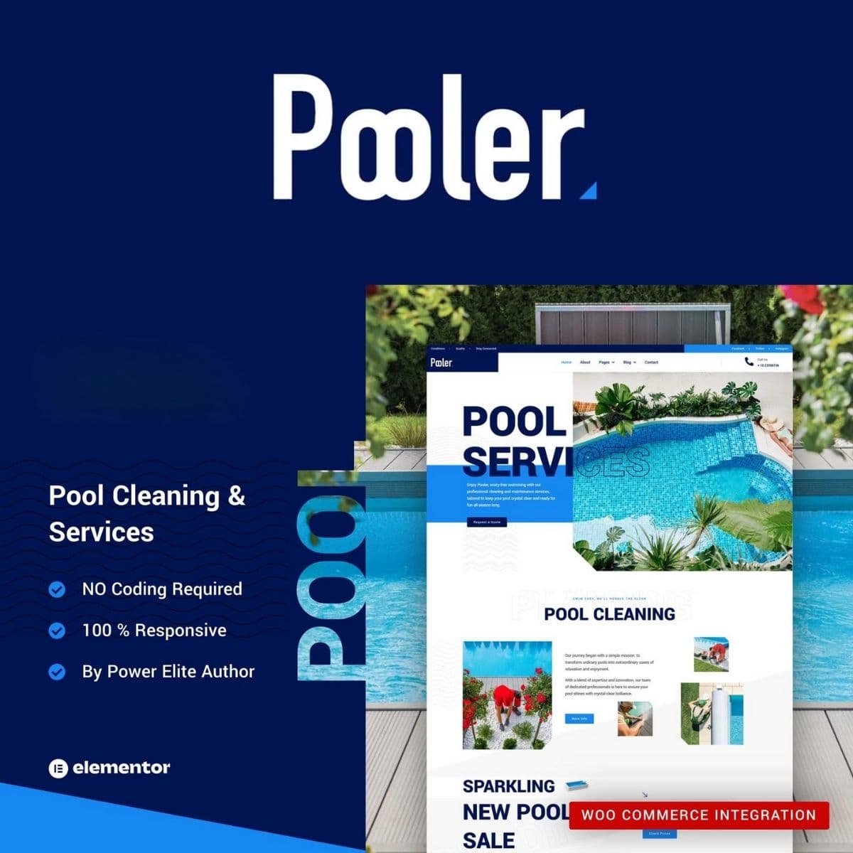 Pooler - Swimming Pool Propreing Services Thème WordPress