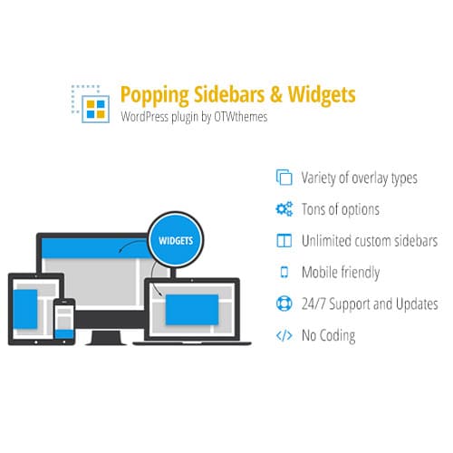 Popping Sidebars and Widgets WordPress용