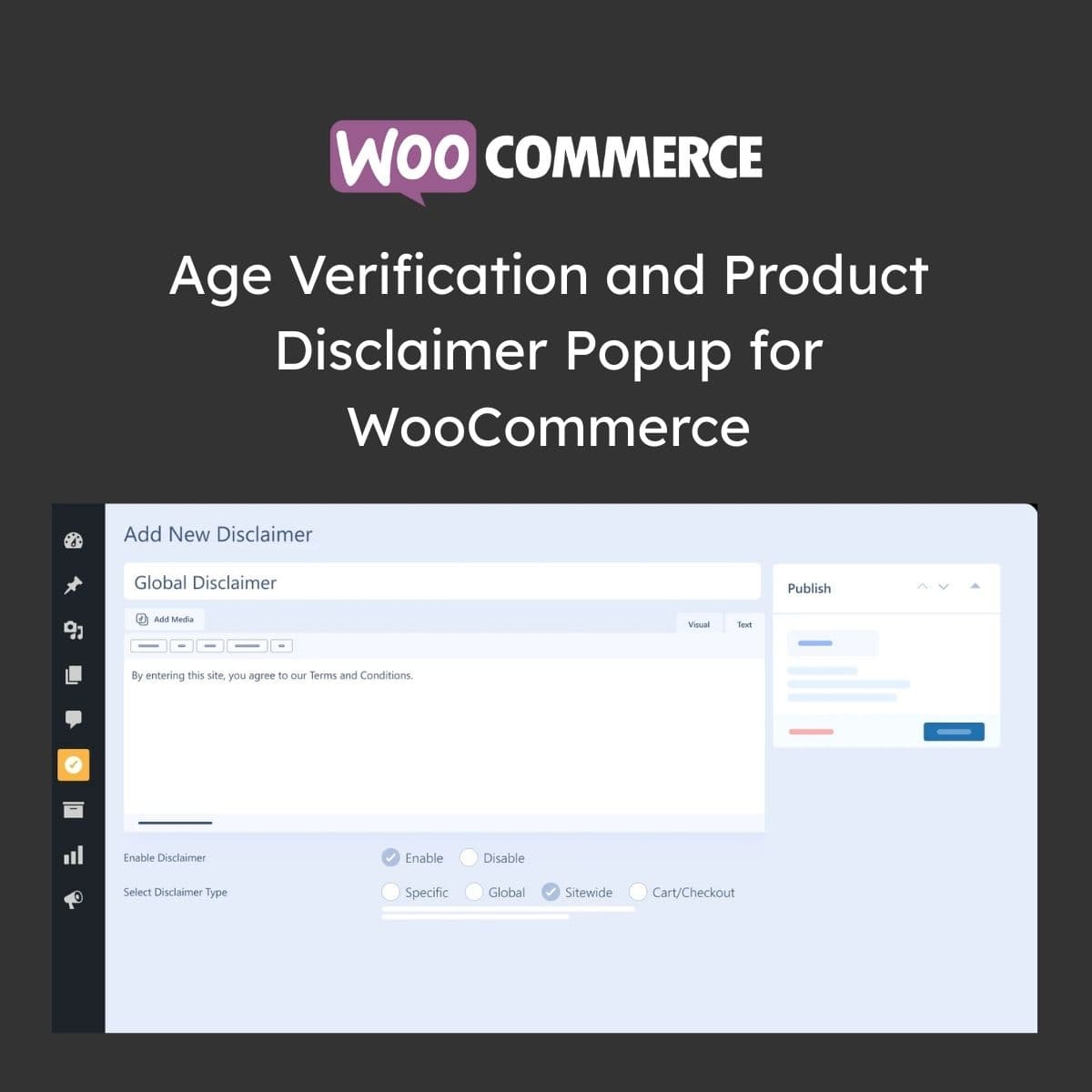 Age Verification and产品 Disclaimer 弹窗 适用于WooCommerce