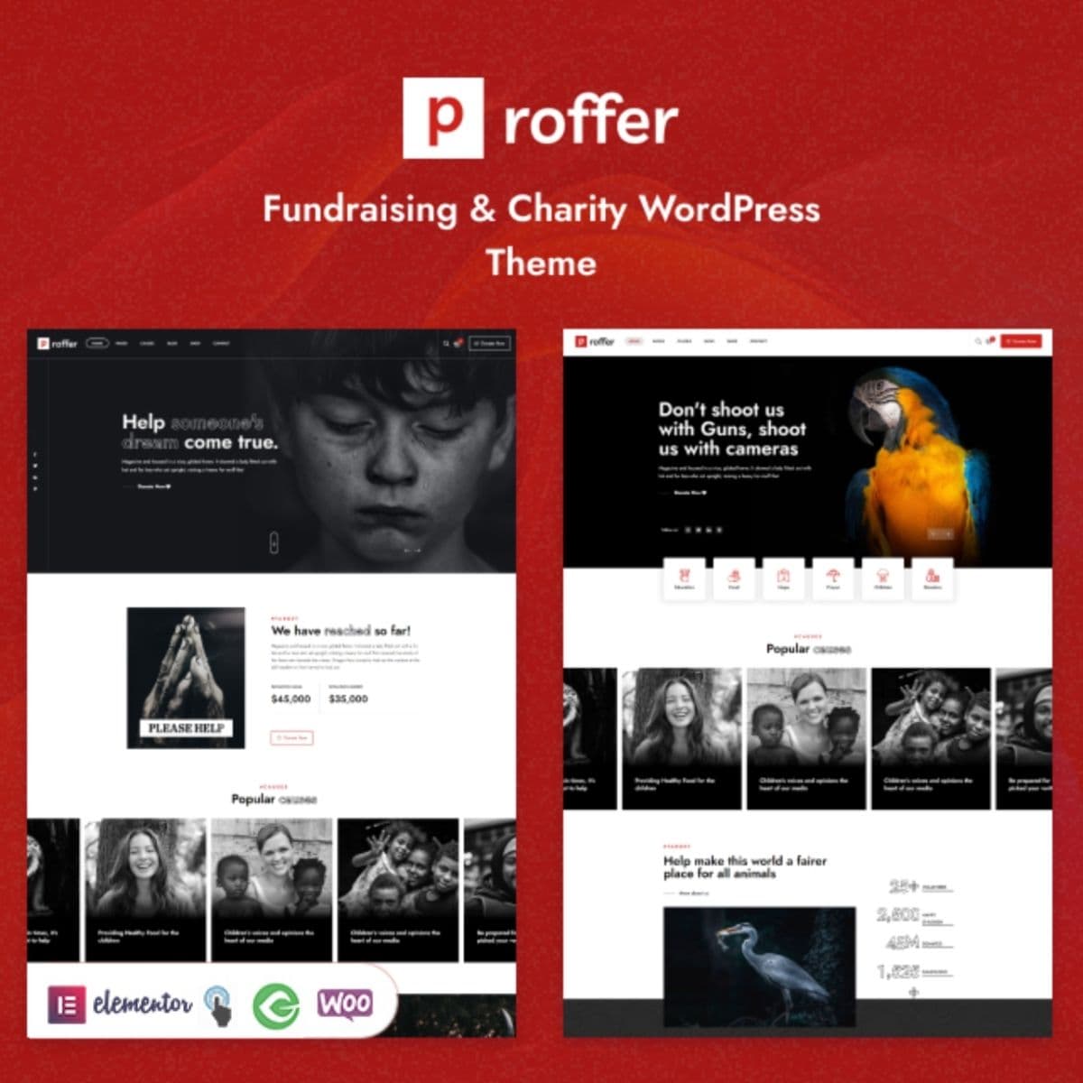 Proffer - Fundraising & Charity Thème WordPress