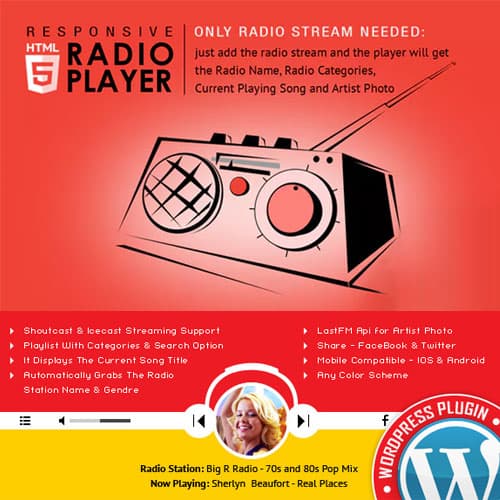 Radio Player Shoutcast & Icecast WordPress Extension