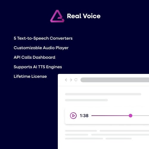 Real Voice - AI Text to Speech Plugin για WordPress