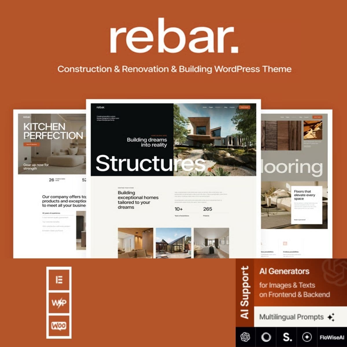 Rebar - Construction & Renovation & Building Thème WordPress Rebar - Construction & Renovation & Building Thème WordPress