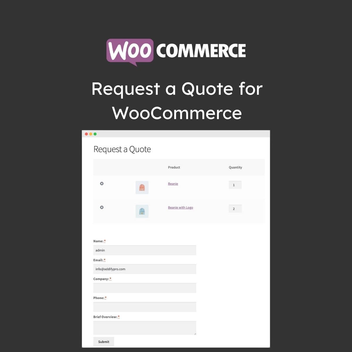 Request a Quote pour WooCommerce Request a Quote pour WooCommerce