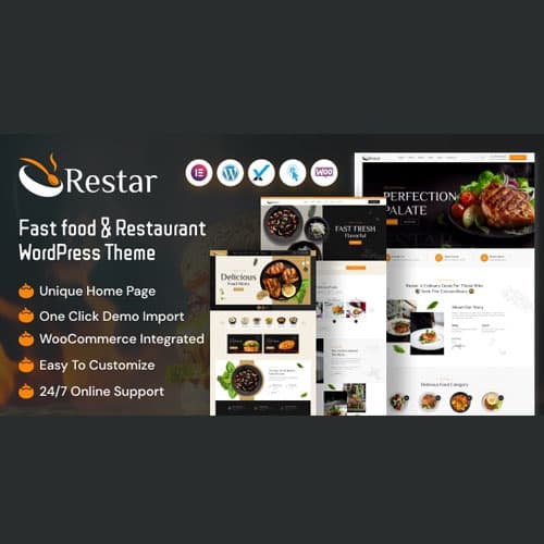 Restar - Fast Food & Restaurant WordPress主题