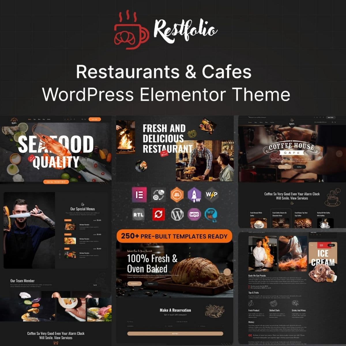 Restfolio - Tema de WordPress para Restaurantes y Cafés