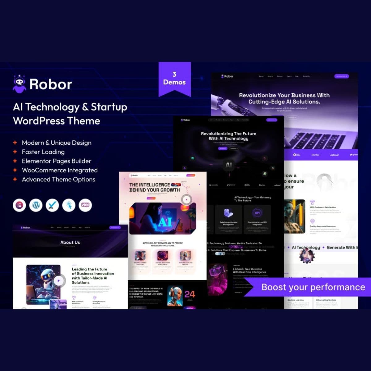Robor – AI and Automation Intégration Thème WordPress