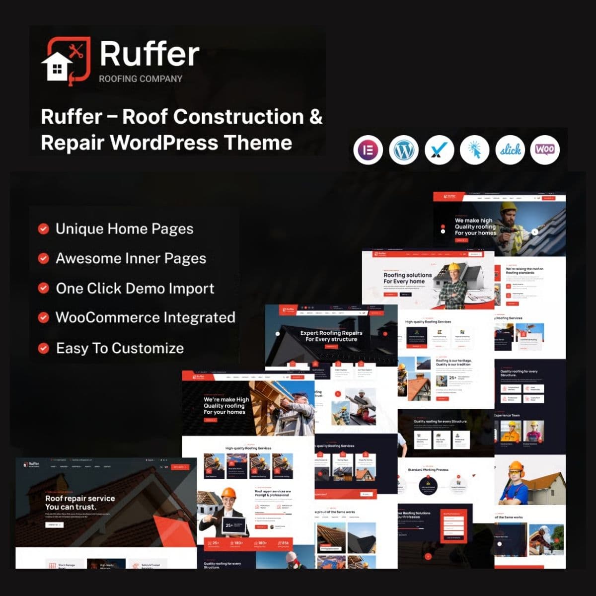 Ruffer - Roof Construction & Repair Thème WordPress