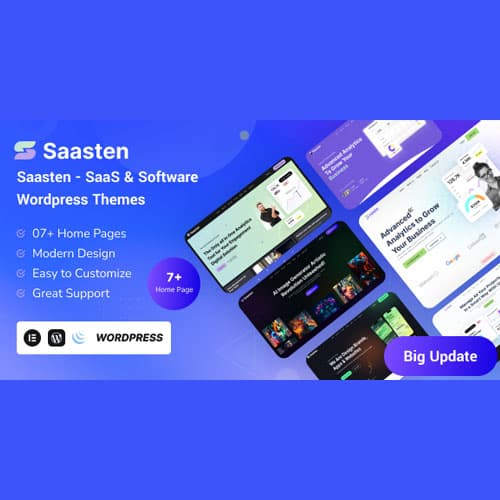 Saasten - SaaS & Software Landing Theme WordPress Saasten - SaaS & Software Landing Theme WordPress
