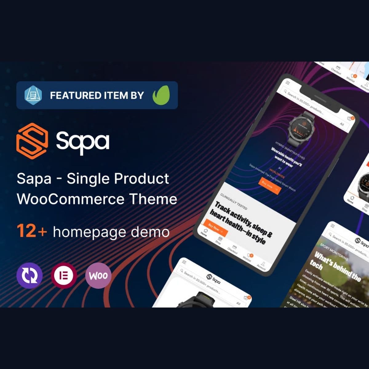 Sapa - Продукт Landing Page WooCommerce Theme