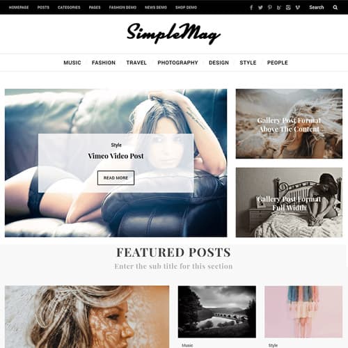 SimpleMag - Revista theme for creative stuff
