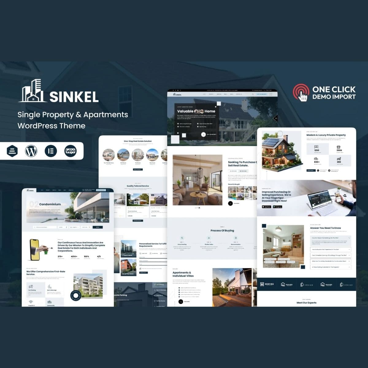 Sinkel - 單一物業及公寓房地產 WordPress 主題