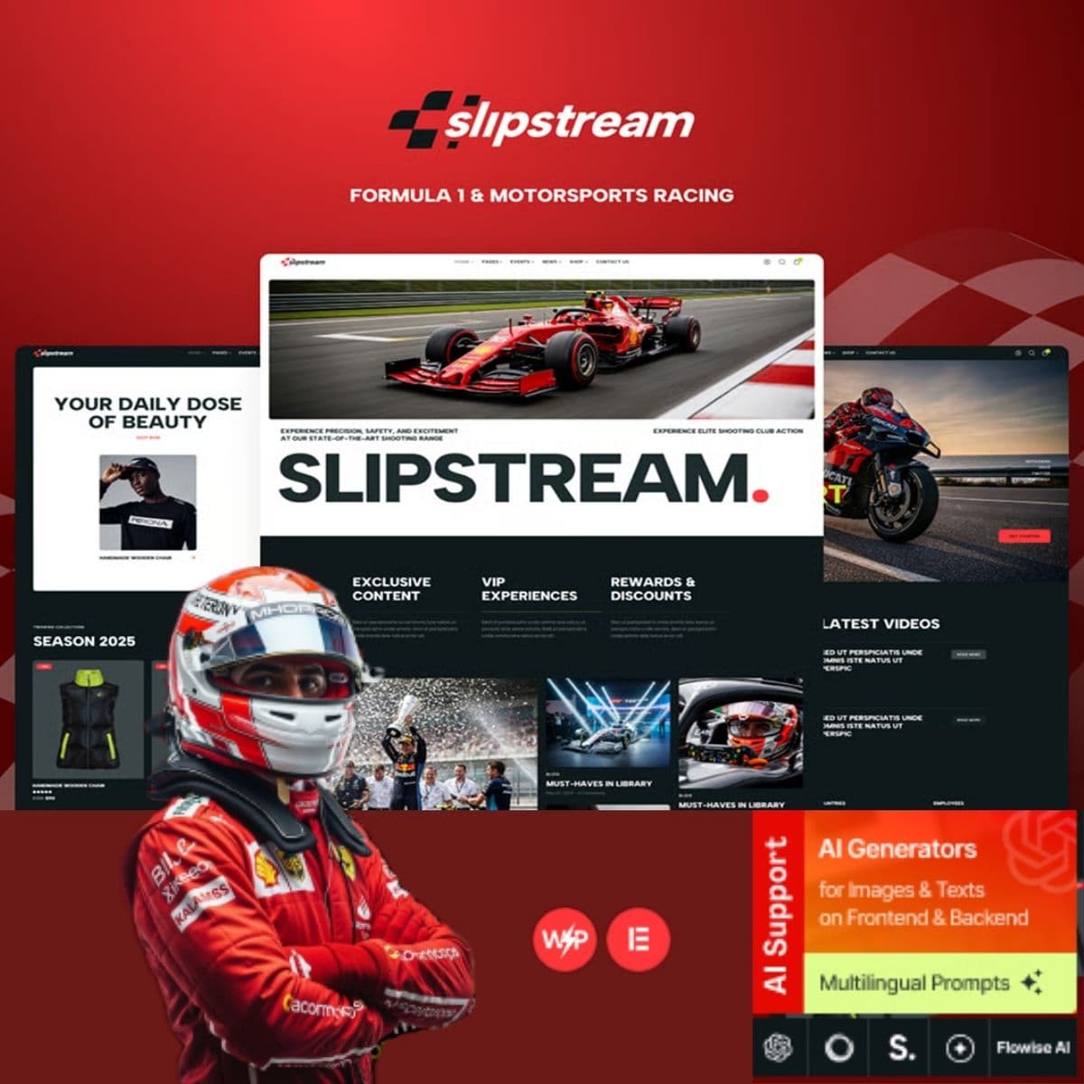 Slipstream - Formulaireula 1 & Motorsports Racing Thème WordPress
