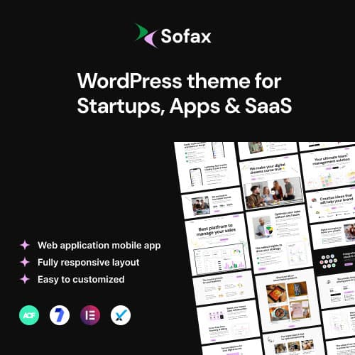Sofax - Software & Startup Thème WordPress