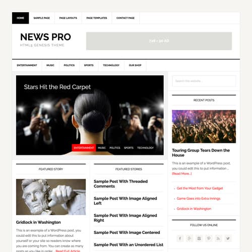 StudioPress News Pro Genesis Тема WordPress