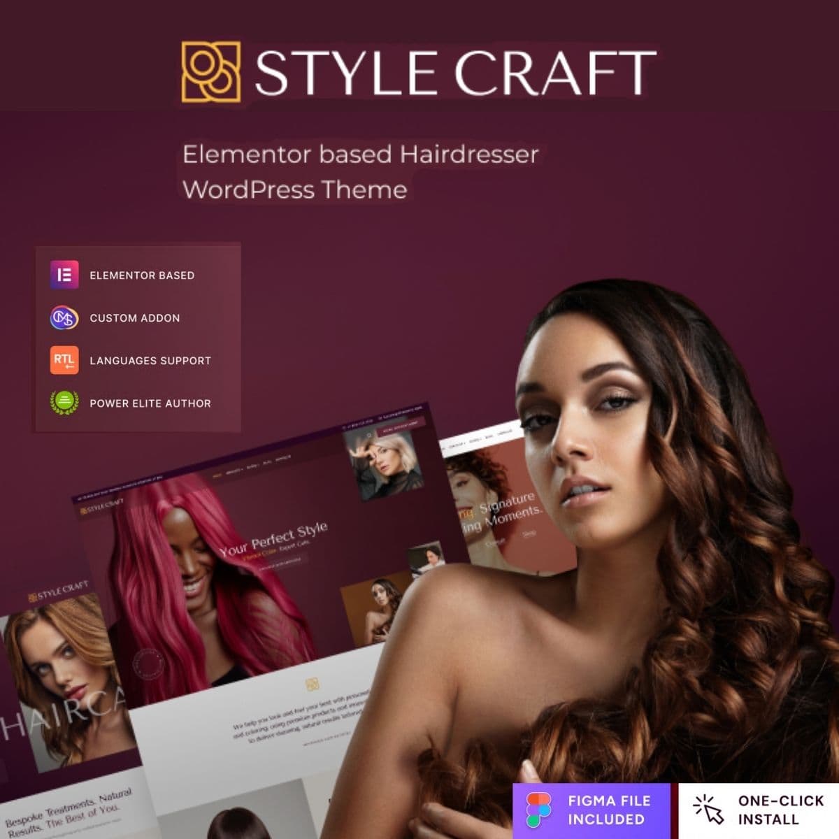 Style Craft - Hairdresser & Hair サロン WordPressテーマ
