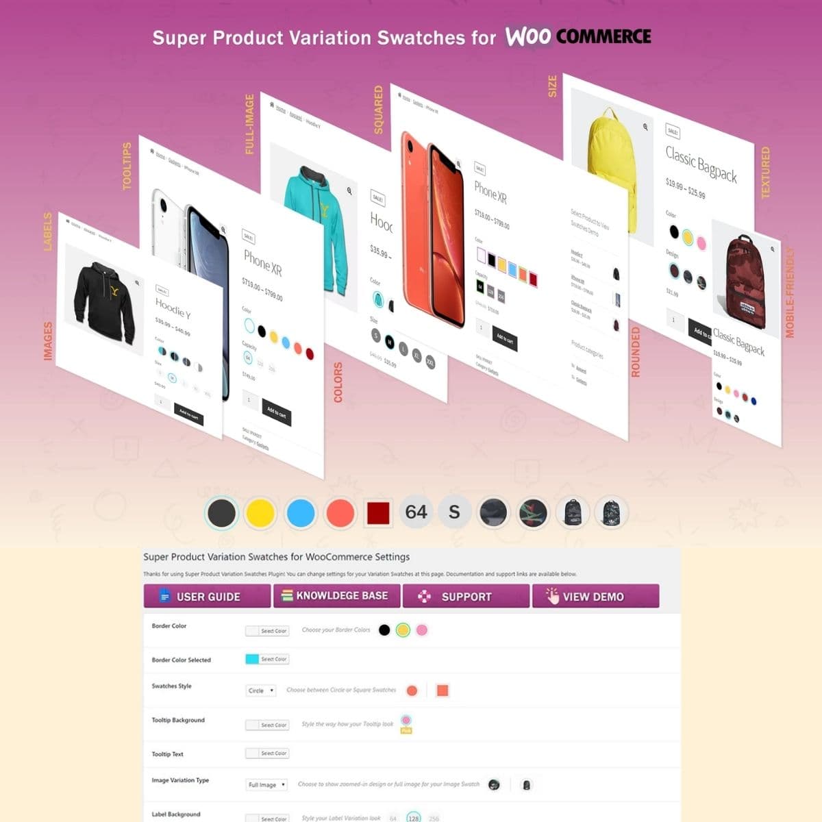 Super-Produkt Variation Swatches für WooCommerce