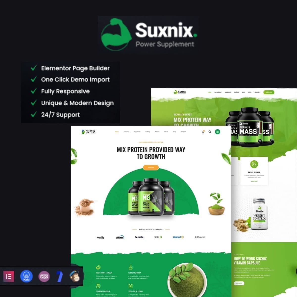 Suxnix - 健康補助食品用WordPressテーマ