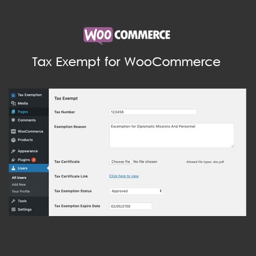 Tax Exempt pour WooCommerce