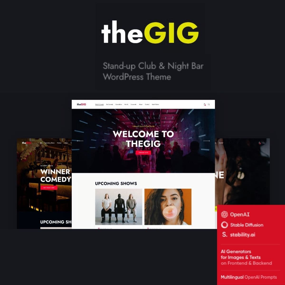 The Gig - Stand-up Club & Night Bar Theme WordPress The Gig - Stand-up Club & Night Bar Theme WordPress