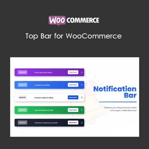 Top Bar 适用于WooCommerce