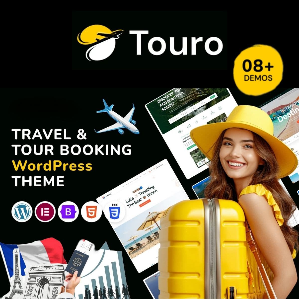 Touro – Travel & Tour Rezerwacja Agencja Motyw WordPress Touro – Travel & Tour Rezerwacja Agencja Motyw WordPress