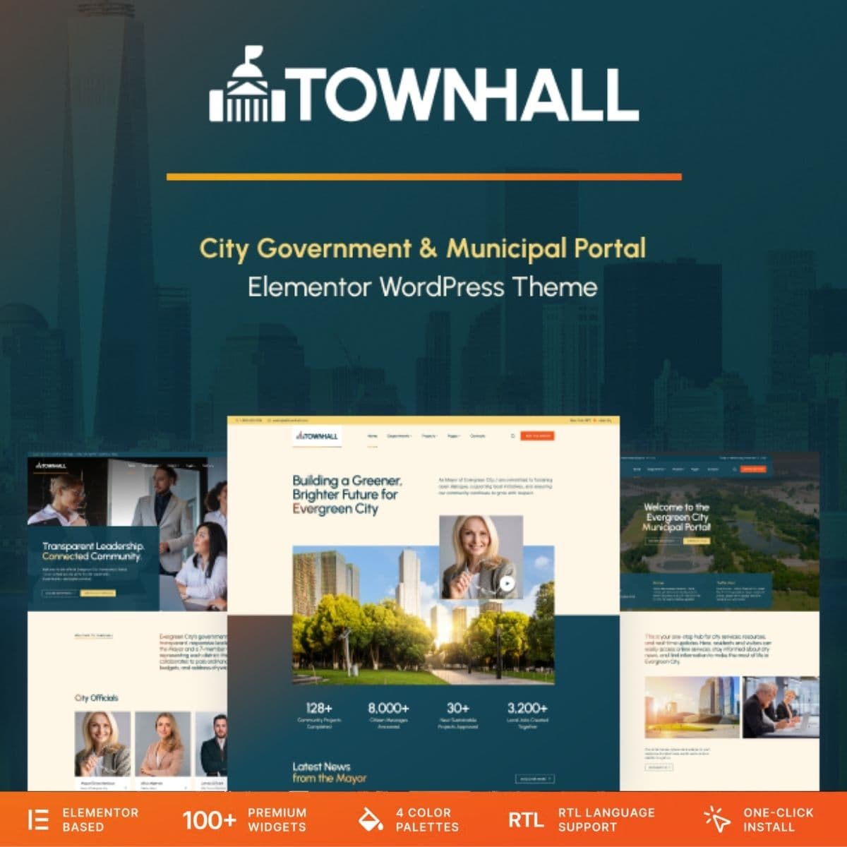 Town Hall - 市政入口網站與地方政府 WordPress 主題