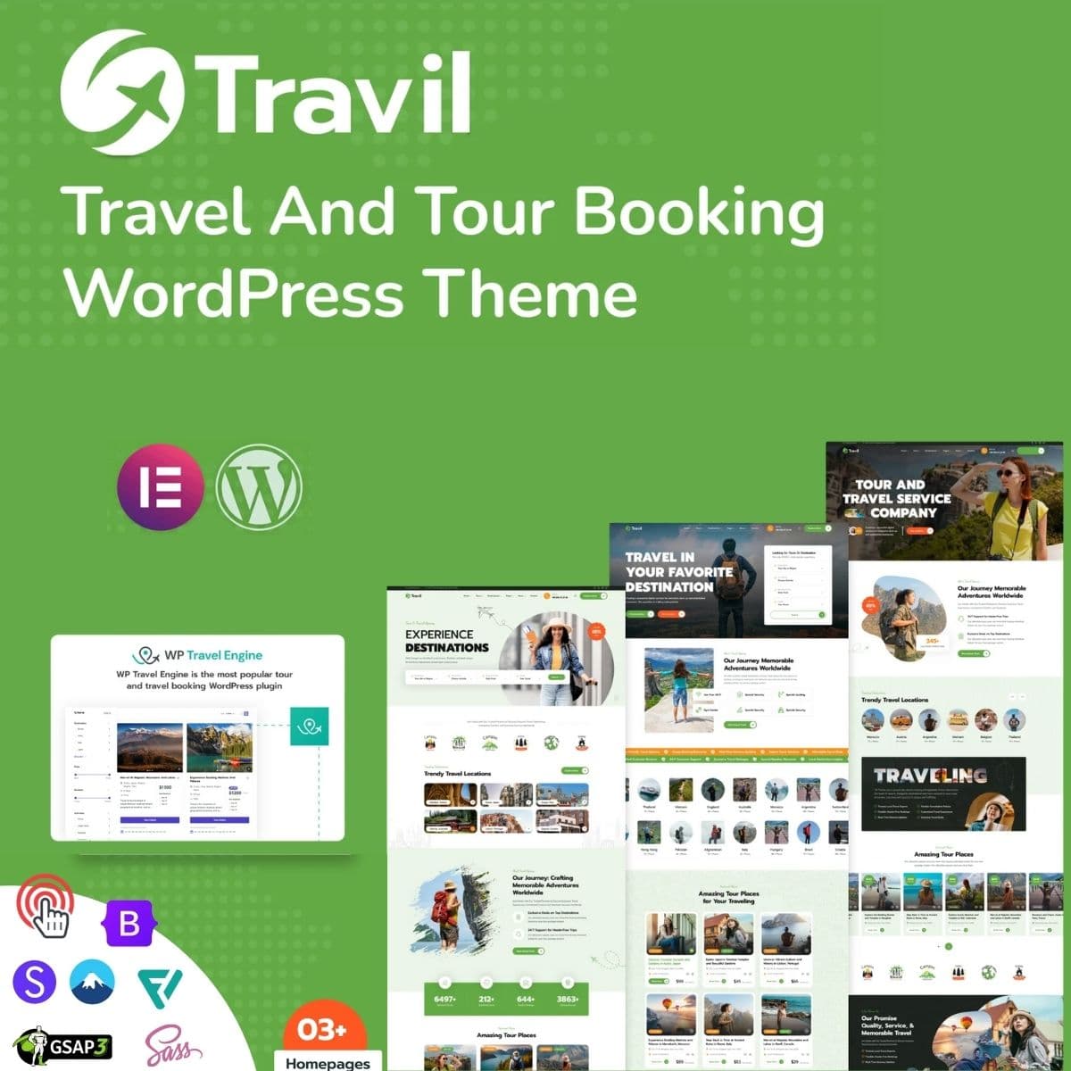 Travil – Travel & Tour Boeking WordPress-thema