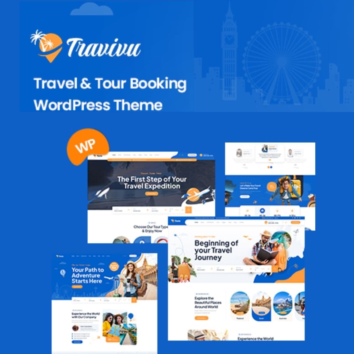 Travivu - 旅遊與旅遊預訂 WordPress 主題