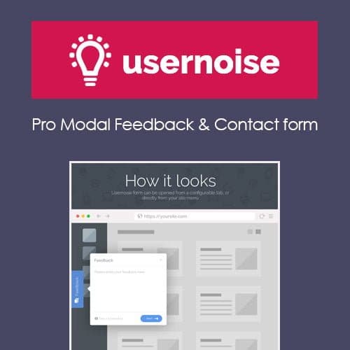 Usernoise Pro Modal Feedback & Contatto form