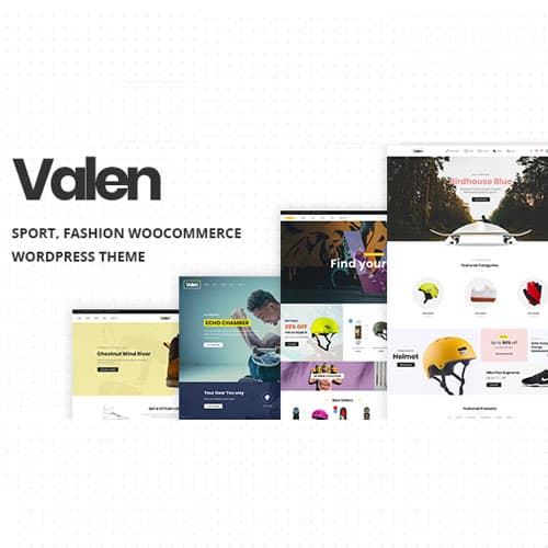 Valen - Sport, Mode WooCommerce Thème WordPress