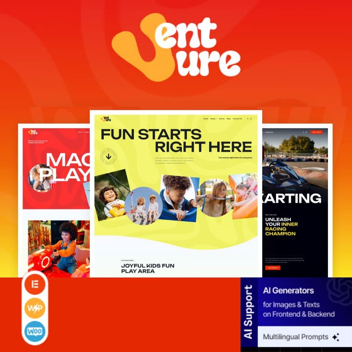 Venture - Karting, Theme Park & Carousel WordPress主题