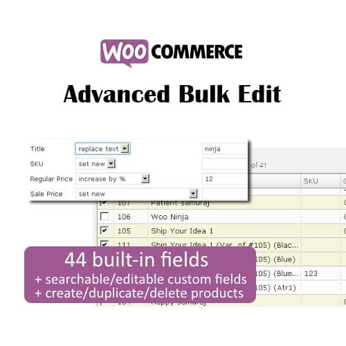 WooCommerce Avancé Bulk Edit