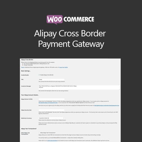 WooCommerce Alipay Cross Border Zahlungs-Gateway