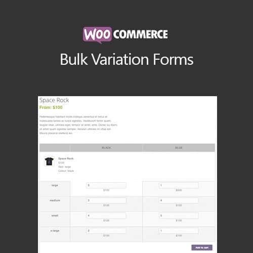 WooCommerce Bulk Variation ফর্মs