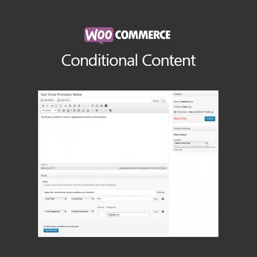 WooCommerce Conditional 内容