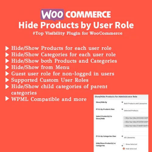 WooCommerce Hide Продуктs by User Roles