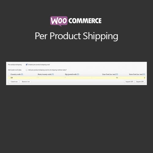 WooCommerce Per产品 物流