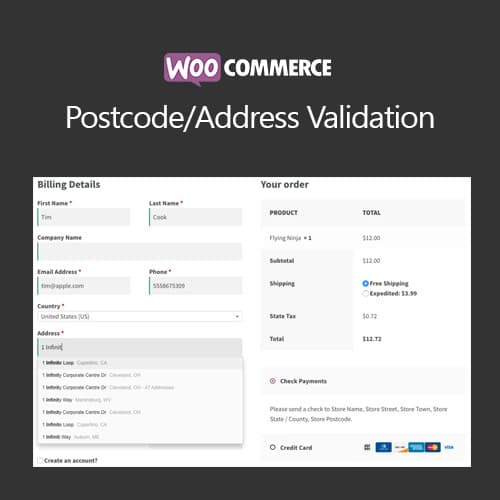 WooCommerce 文章code/Address Validation