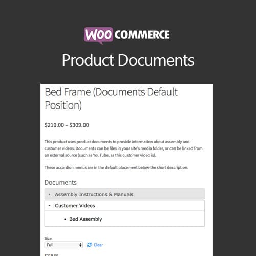 WooCommerce Продукт Documents