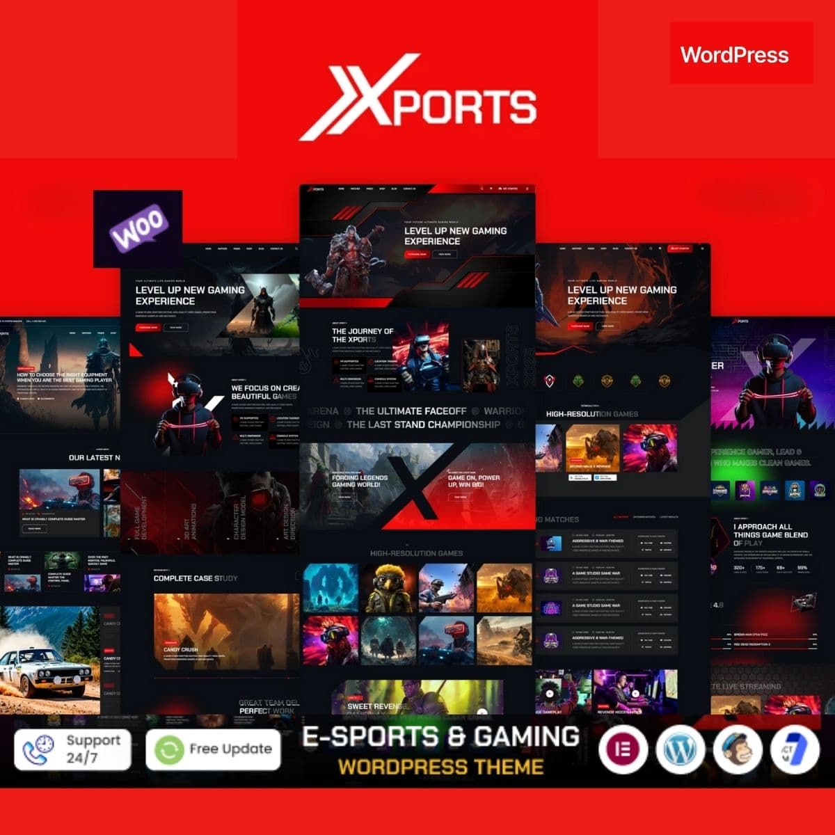 Xports - eSports and Gaming वर्डप्रेस थीम