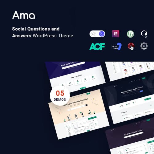 AMA - bbPress Forum WordPress-Theme with Sozial Questions and Answers