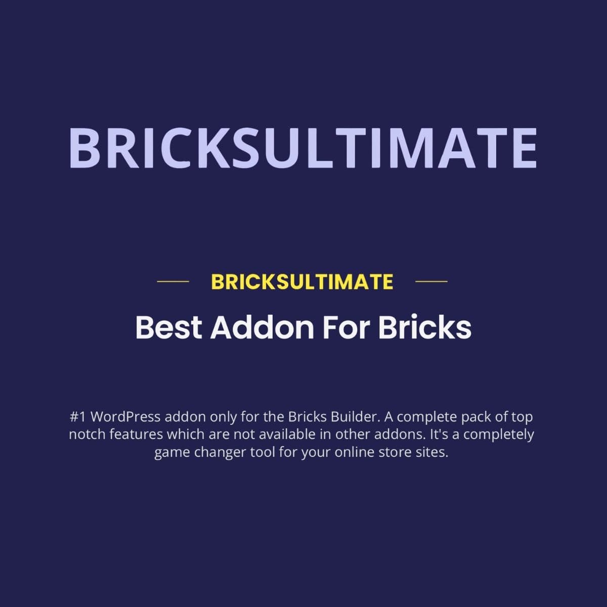 Screenshot of BricksUltimate interface