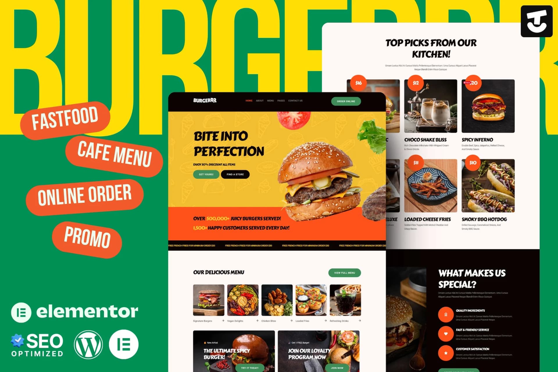 Screenshot of Burgerr interface