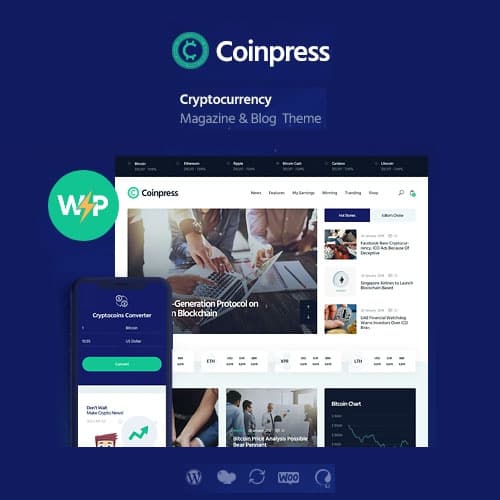 Coinpress | ICO Cryptocurrency पत्रिका & Blog वर्डप्रेस थीम