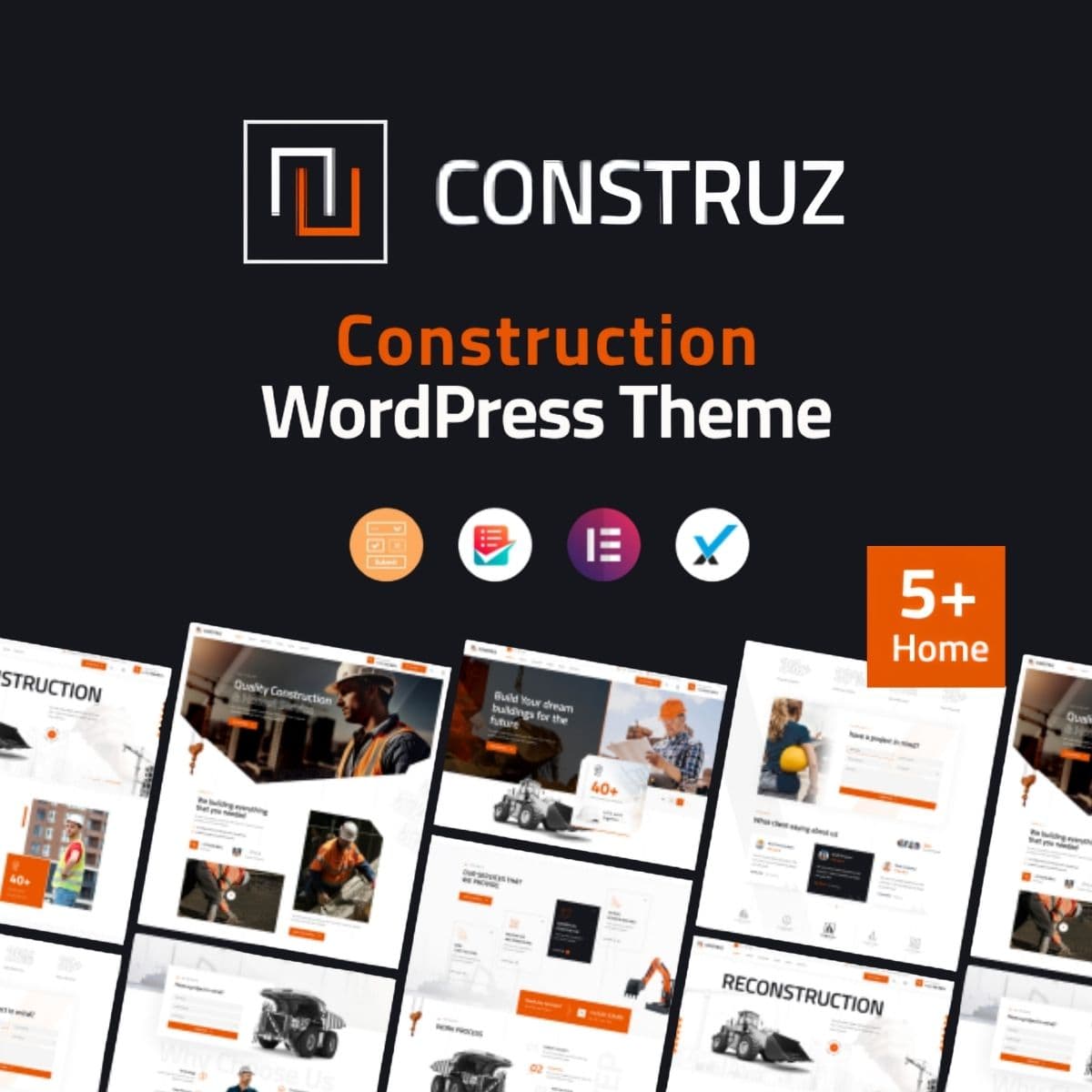 Construz - WordPress Plugin/Theme Screenshot of Construz interface