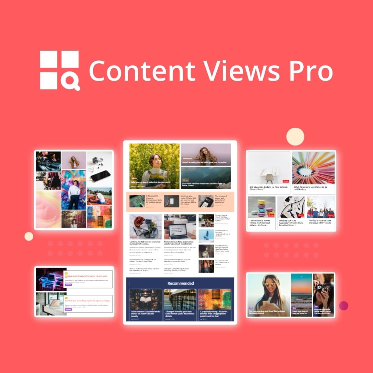 Content Views Pro - WordPress Plugin/Theme Screenshot of Content Views Pro interface